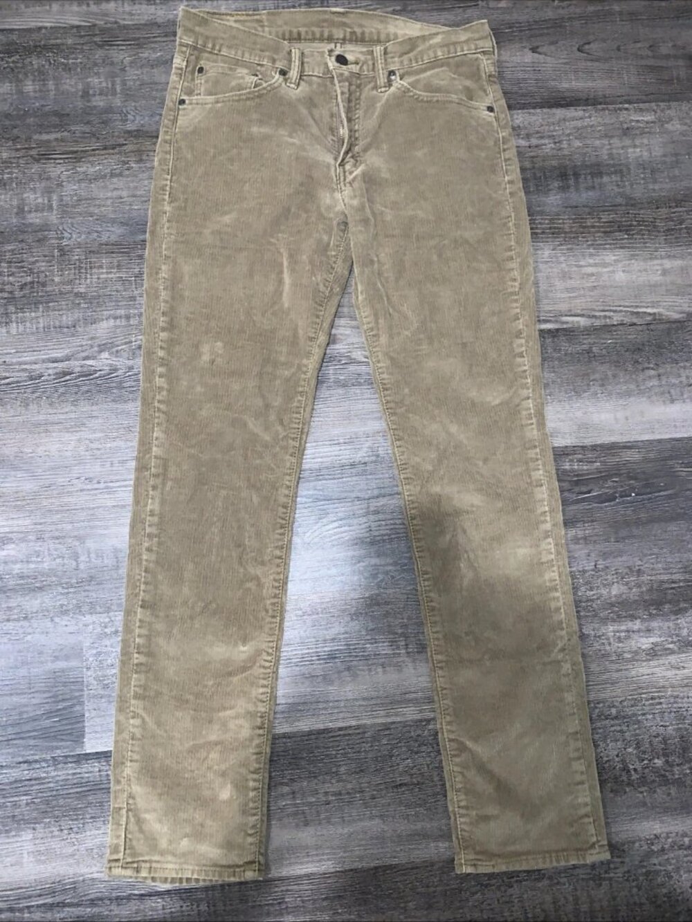 Levis 511 Jeans Mens 32x32 Brown Corduroy Slim Fit Straight Leg Pants Casual
